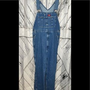 DICKIES Stone Washed Indigo Overalls Vintage 90’s 38x34